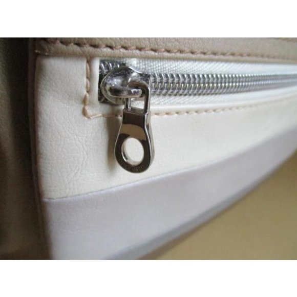 *Relic Vintage Tri Color Taupe Tan Beige Faux Leather Shoulder Bag - Picture 4 of 8